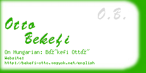 otto bekefi business card